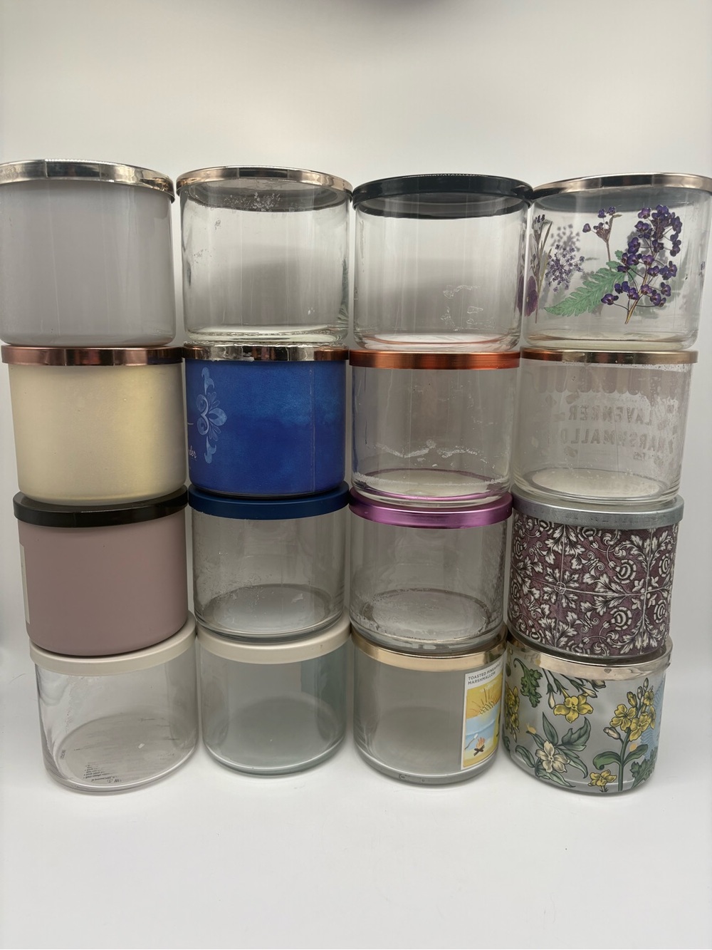 Bath & Body Works Empty Candle Jars Bundle of 16